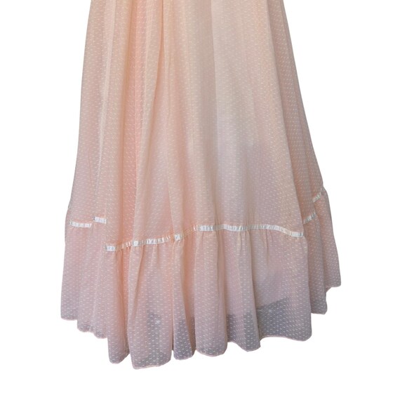 Gunne Sax Pink Maxi Dress Size S 9 Lace Prairie S… - image 8