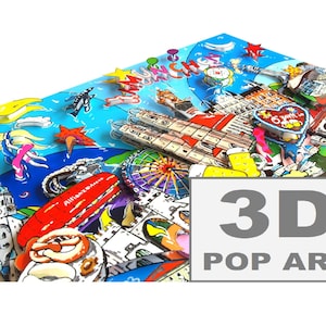 munich bavaria germany 3d cityscape construction pop art fine art limited edition artwork