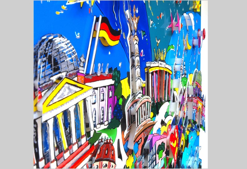 Berlin germany 3d pop art cityscape fine art construction Etsy