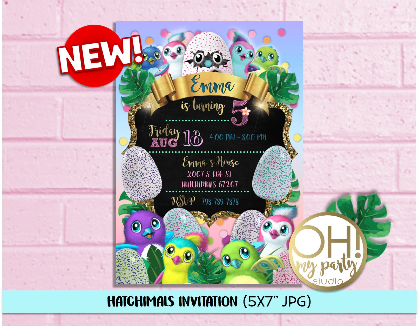 Hatchimals Birthday Party Invitation Hatchimals Birthday | Etsy
