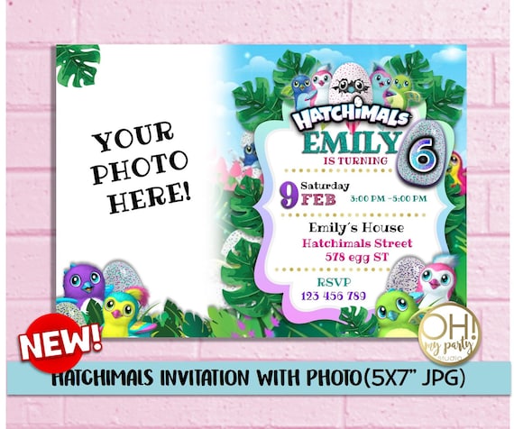 Hatchimals Birthday Party Invitation Hatchimals Birthday | Etsy