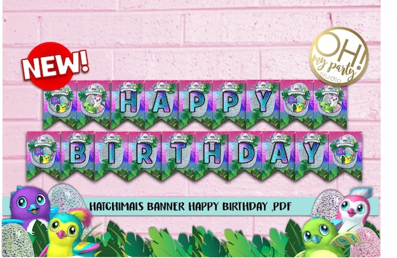 Hatchimals BANNER Hatchimals Birthday Hatchimal Party | Etsy