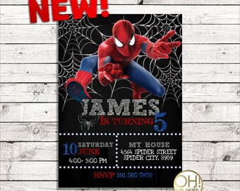 Editable Spiderman Birthday Invitation 9