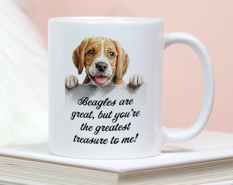 Beagle Ceramic Mug - 11 oz Capacity, Dishwasher and Microwave Safe