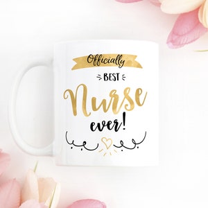 A melhor caneca de enfermeira de todos os tempos: caneca de café personalizada para agradecimento a profissionais de saúde