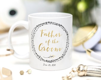 Personalised Father of the Groom gift, customised Father of the Groom mug, wedding favour