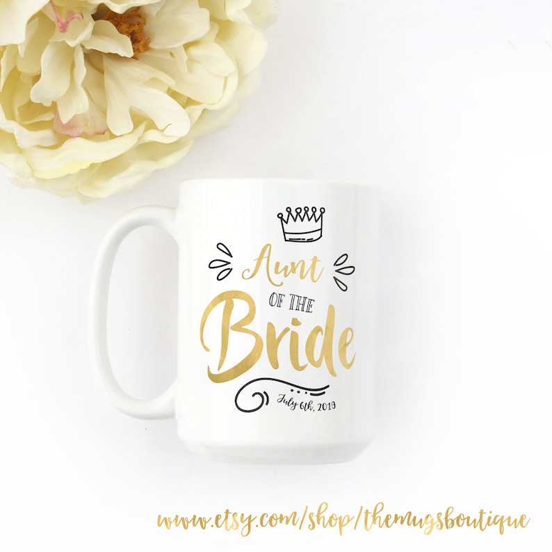 Custom Aunt of the Bride mug personalized Aunt of the Bride gift