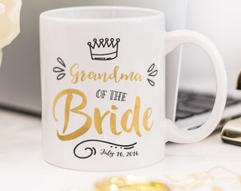 Personalised Grandma of the Bride mug, customised gift for the Grandma of the Bride