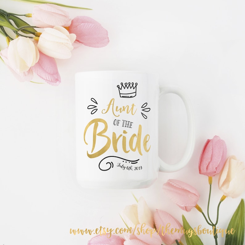 Custom Aunt of the Bride mug personalized Aunt of the Bride gift