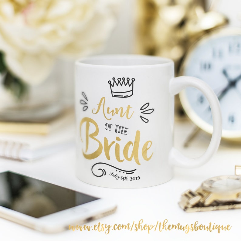 Custom Aunt of the Bride mug personalized Aunt of the Bride gift
