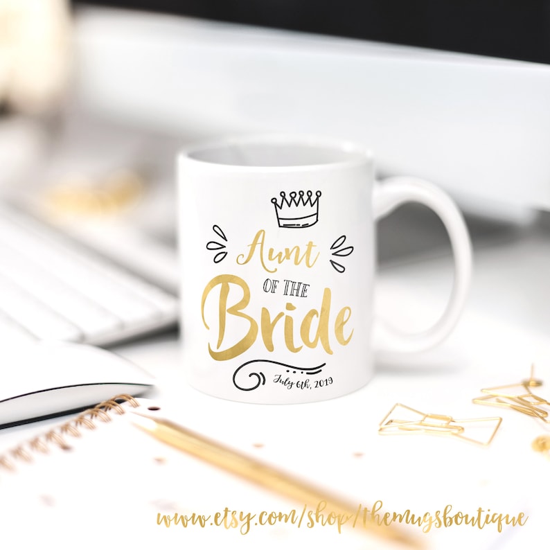 Custom Aunt of the Bride mug personalized Aunt of the Bride gift