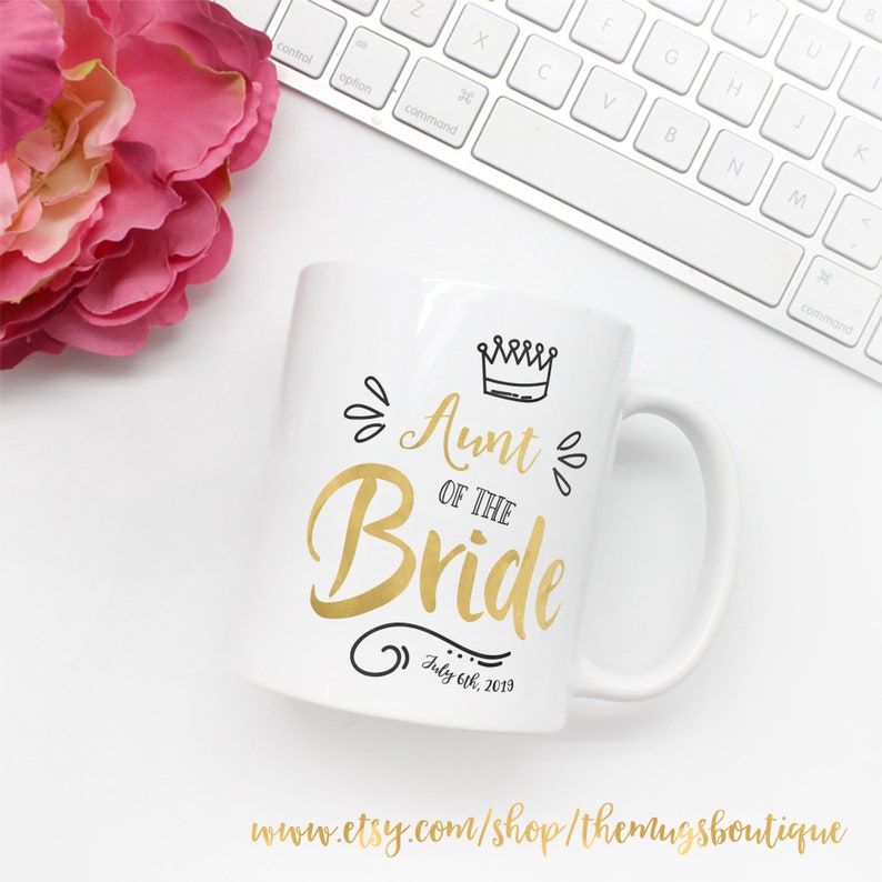 Custom Aunt of the Bride mug personalized Aunt of the Bride gift