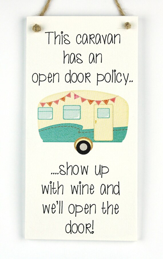 This Caravan Has An Open Door Policy Show Up With Wine Etsy