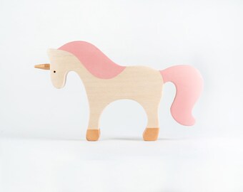 wooden unicorn toy