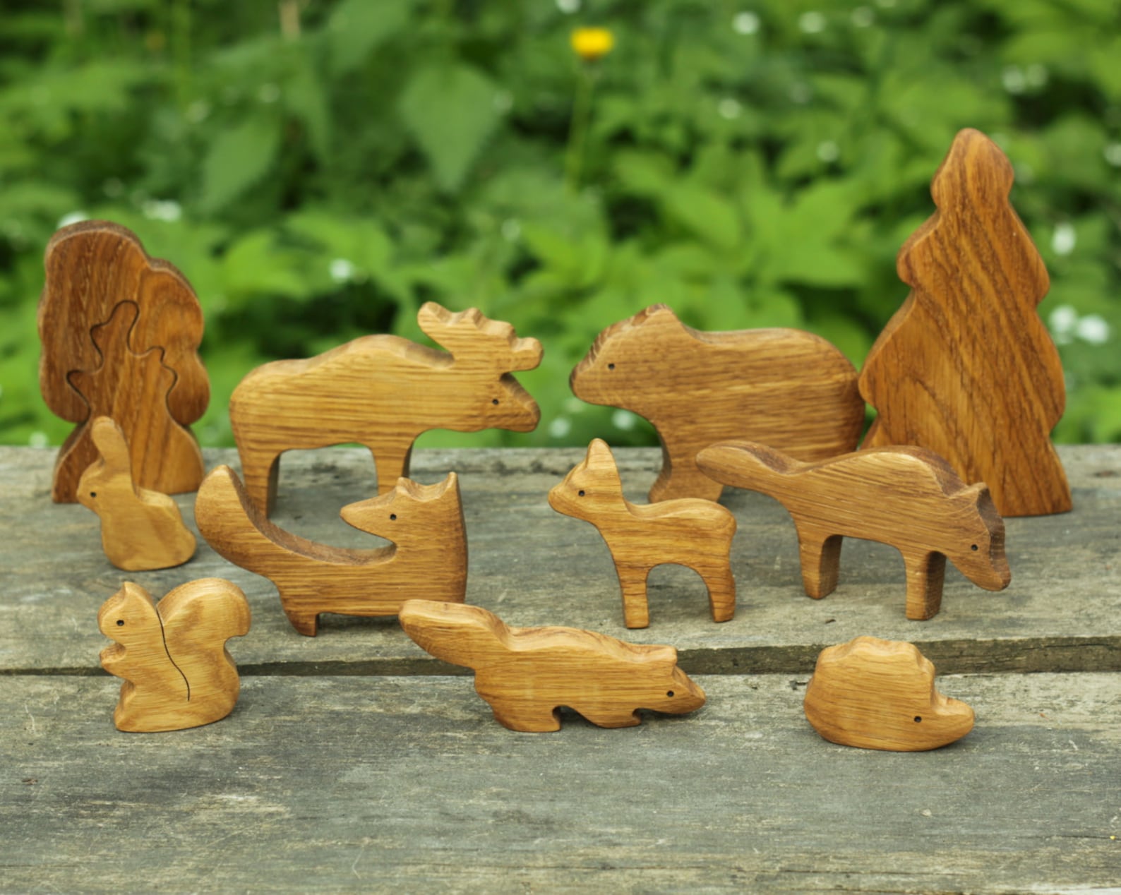 Forest Animal Toys Waldorf Wooden Toys Motor Skills Animal Etsy