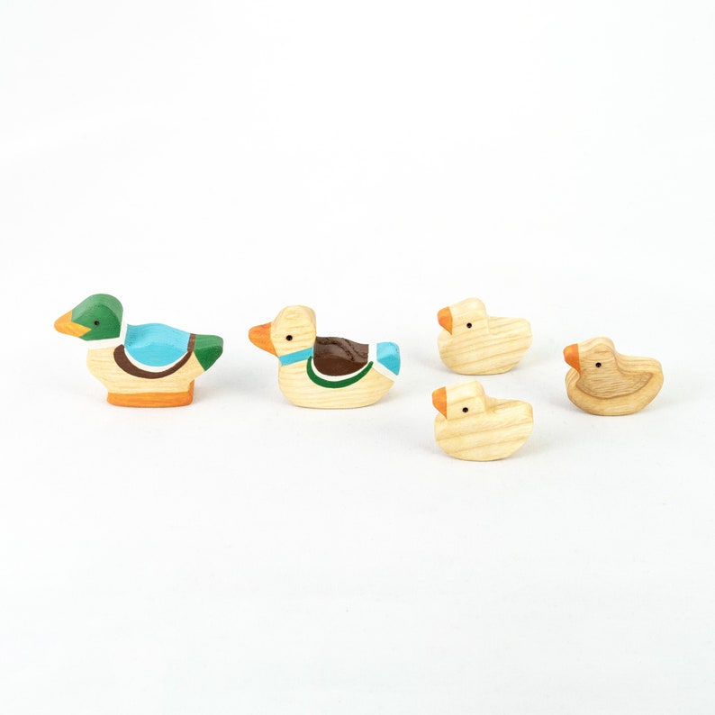 Farm Animals Toy Ducks and Ducklings Waldorf Wooden Toys Motor Etsy