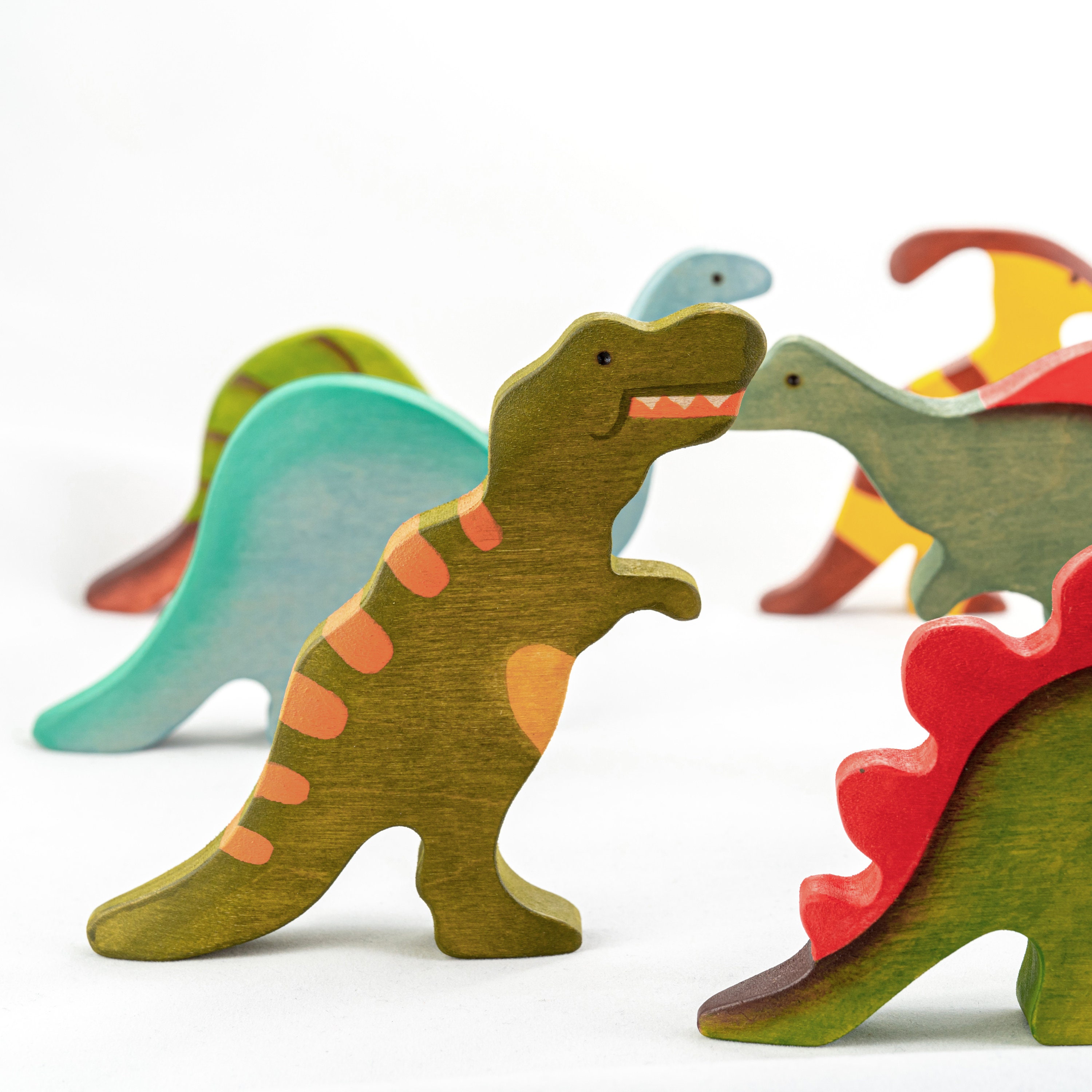 Wooden Dinosaurs Toy T. Rex Animal Toys Waldorf Wooden Toys Etsy