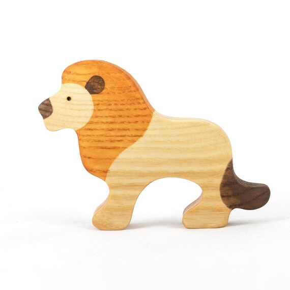 wooden lion toy