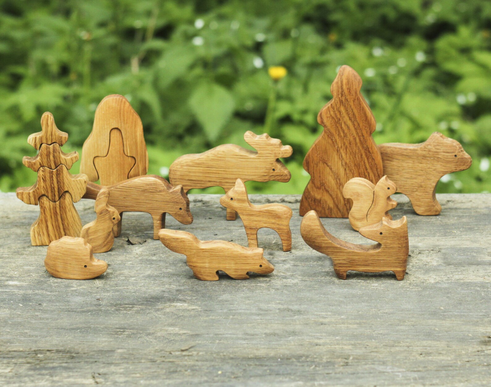 Forest Animal Toys Waldorf Wooden Toys Motor Skills Animal Etsy