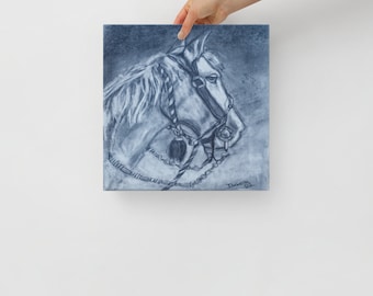 Isabella’s sketch art of horse artwork on Canvas