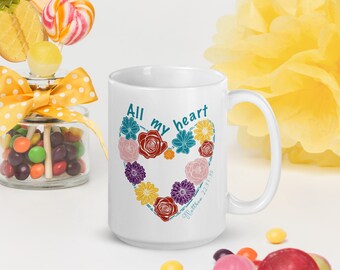 Scripture Valentine floral mug