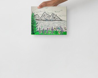 Elizabeth’s mountain landscape painting on canvas