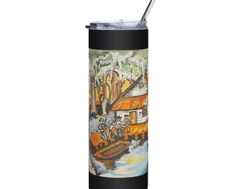 Elizabeth’s Louisiana Cajun Bayou art on Stainless steel tumbler