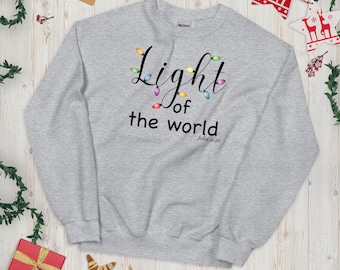 Light of the World Bible Christmas Sweatshirt
