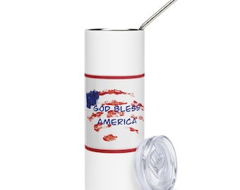 Coleman's American Flag Design on Stainless Steel Tumbler
