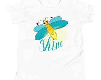 Bible Verse Shine Lightening Bug Youth Short Sleeve T-Shirt