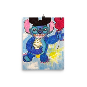 Elizabeth&#39;s Stitch Disney art on poster