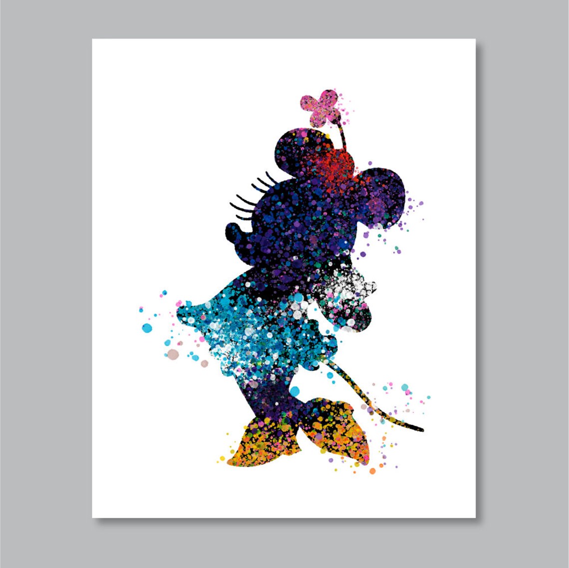 Minnie Mouse wall art Printable Minnie Mouse watercolor | Etsy