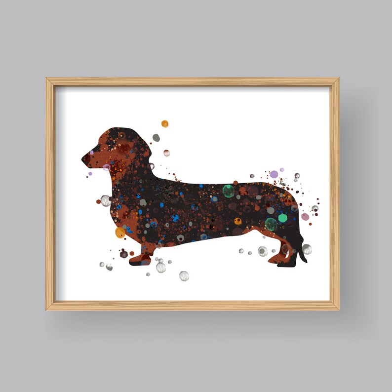 Dachshund Wall Art Printable Watercolor Home Decor Kids Nursery 407