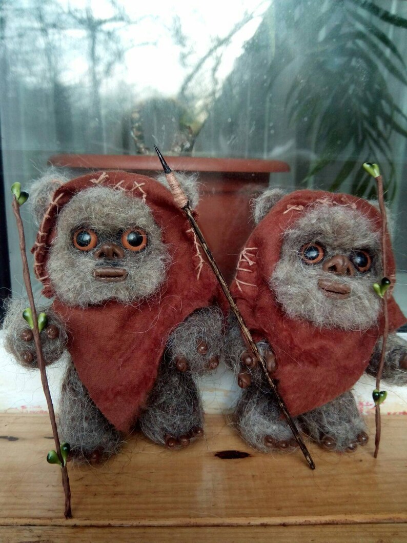 Needle Felted Ewok Wicket Artdoll/star Wars Gift/ewok Toy/ewok Etsy