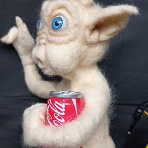 Mac and me felted alien creature figurine/80's/needle felted animals/alien statue image 3