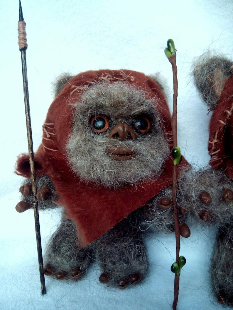Needle felted Ewok Wicket artdoll/Star Wars gift/Ewok toy/Ewok Etsy