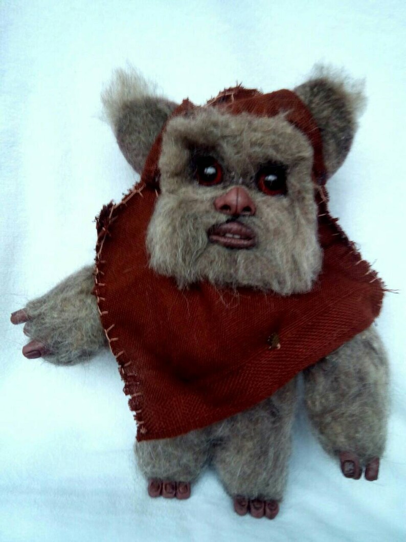 Needle felted Ewok Wicket artdoll/Star Wars gift/Ewok toy/Ewok Etsy