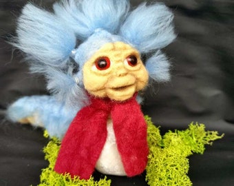 Needle Felted Ello Worm, Labyrinth Inspired Wool Toy