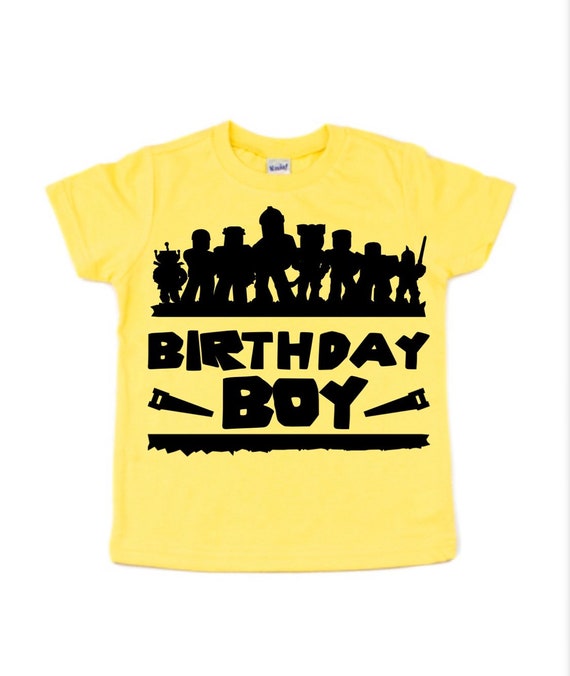 Roblox Birthday Shirt Gamer Birthday Shirt Video Game Etsy - roblox personalized birthday shirt girl boy cusompartyany etsy