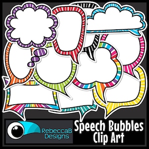 Images clipart de bulles de parole, images de zone de texte, images clipart de bulles de parole, images de bordure Starburst, images clipart numériques, imprimables