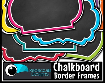 Chalkboard Border Frames Clip Art, Text Box Frames Clip Art, Chalkboard Frames, Labels Clip Art, Chalkboard Clip Art, Frames Clip Art