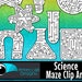 Science Maze Clip Art, Mazes and Solutions Clip Art, Shaped Maze Clip ...