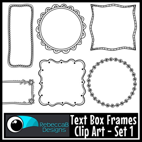 Doodle Borders Clip Art Set 2 Clipart Doodle Borders Border - Etsy