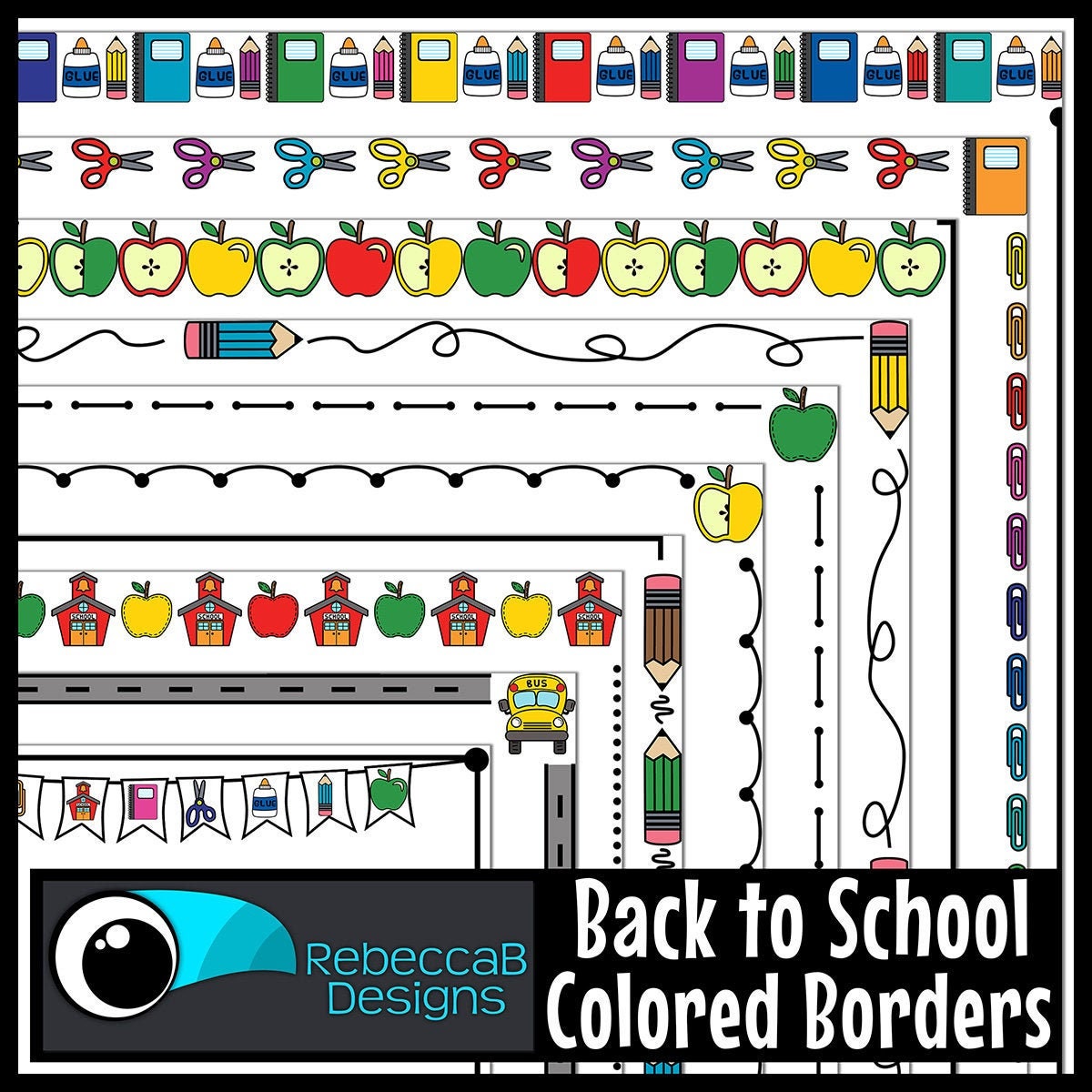 school clipart borders