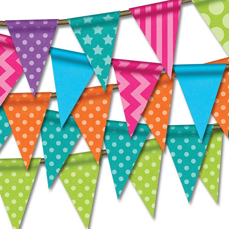 Bunting Pennant Banners Clip Art, Bunting Clipart, Pennant Banners Clip