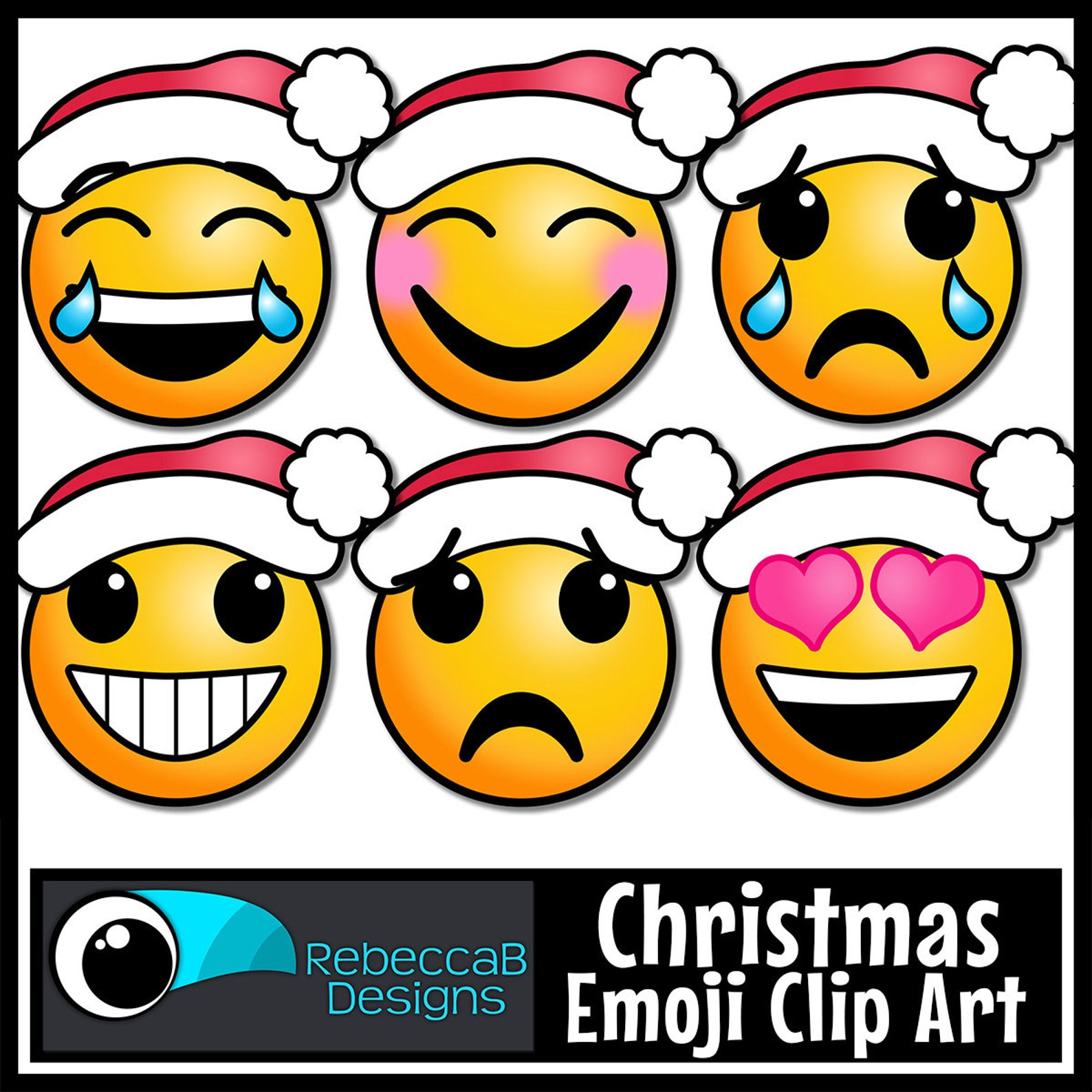 Holiday and Seasons Emoji Clip Art Bundle With Bonus Green Etsy
