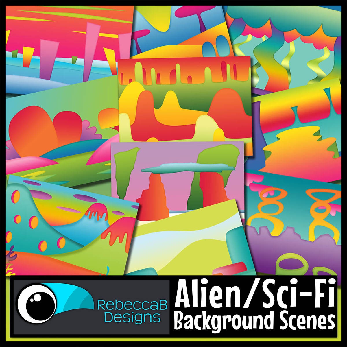 Alien Sci Fi Background Scenes Clip Art Space Landscape Etsy Alien Sci Fi Background Scenes Clip Art Space Landscape Etsy