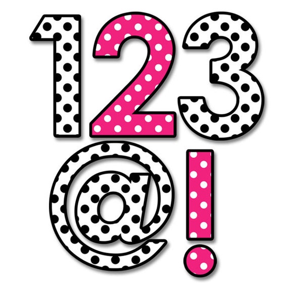 Alphabet Letters and Numbers Clip Art, Polka Dot Clip Art, Digital Stamps,  Alphabet Letters for Kids, Numbers Clip Art, Symbols Clip Art - Etsy Denmark