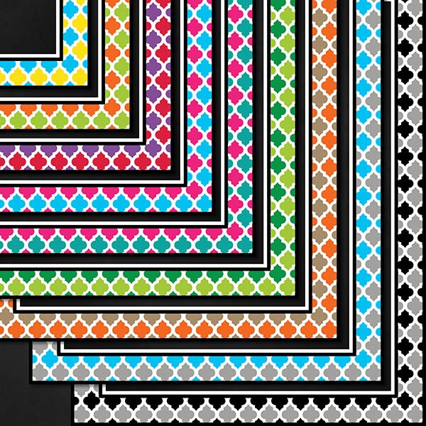 Quatrefoil Chalkboard Border Frames Clip Art Chalkboard Clip Etsy España