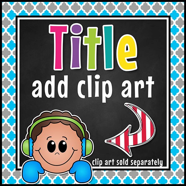 Quatrefoil Chalkboard Border Frames Clip Art Chalkboard Clip Etsy España